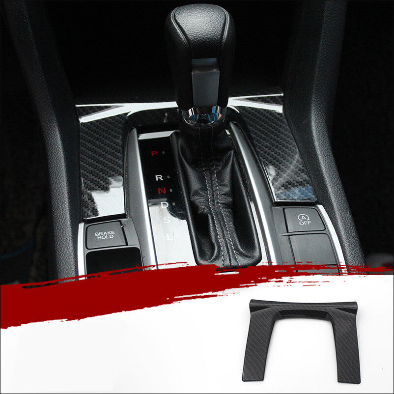 Carbon Fiber Look Switch Panel Cover Trim for Honda for Civic Sedan 16-20