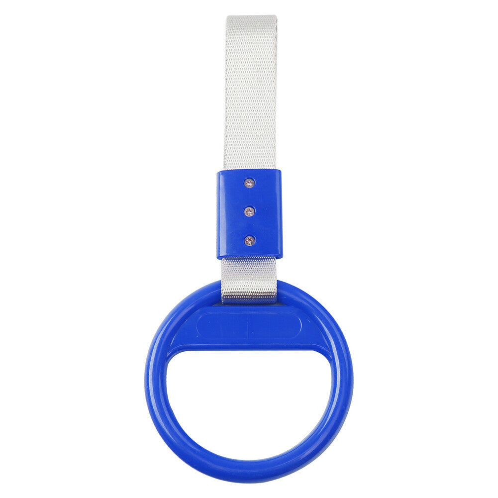1Pcs Blue Round Ring Train Bus Handle Hand Strap Drift Charm Ring Tools for Cars
