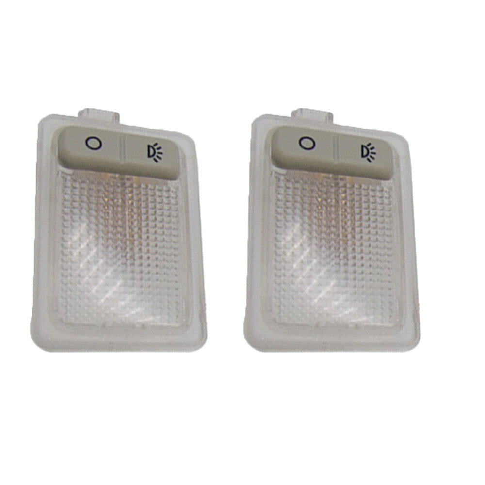 2X Gray Button Reading Lamp Interior Sun Visor Lamp Set Fits for Ford Mondeo Focus Q