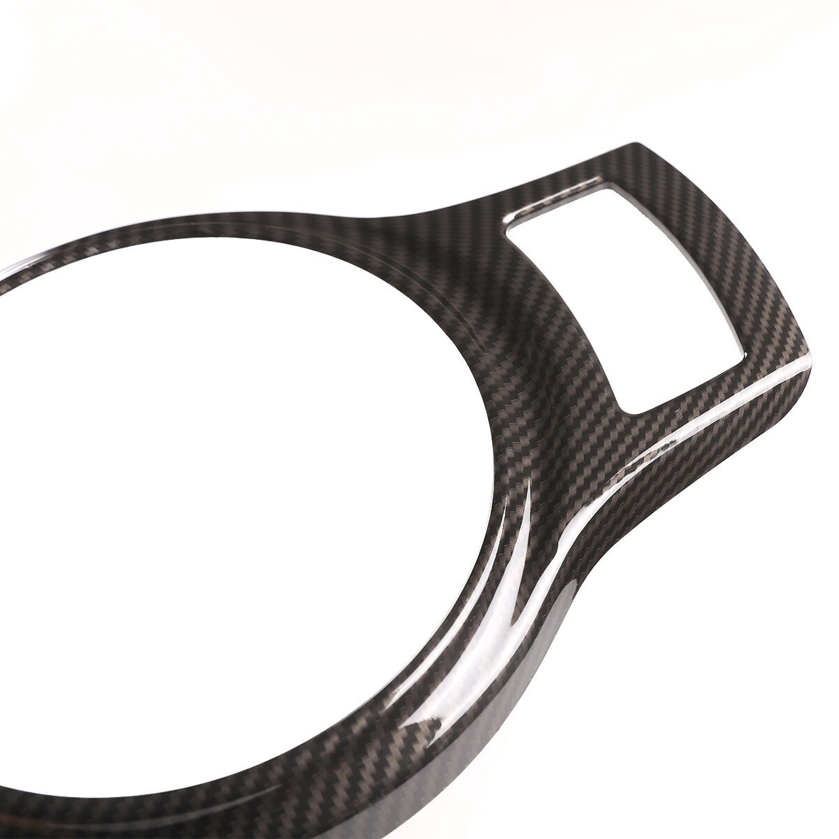 3Pcs Carbon Fiber Interior Steering Wheel Cover Trim for Cadillac ATS 2013-2019- v