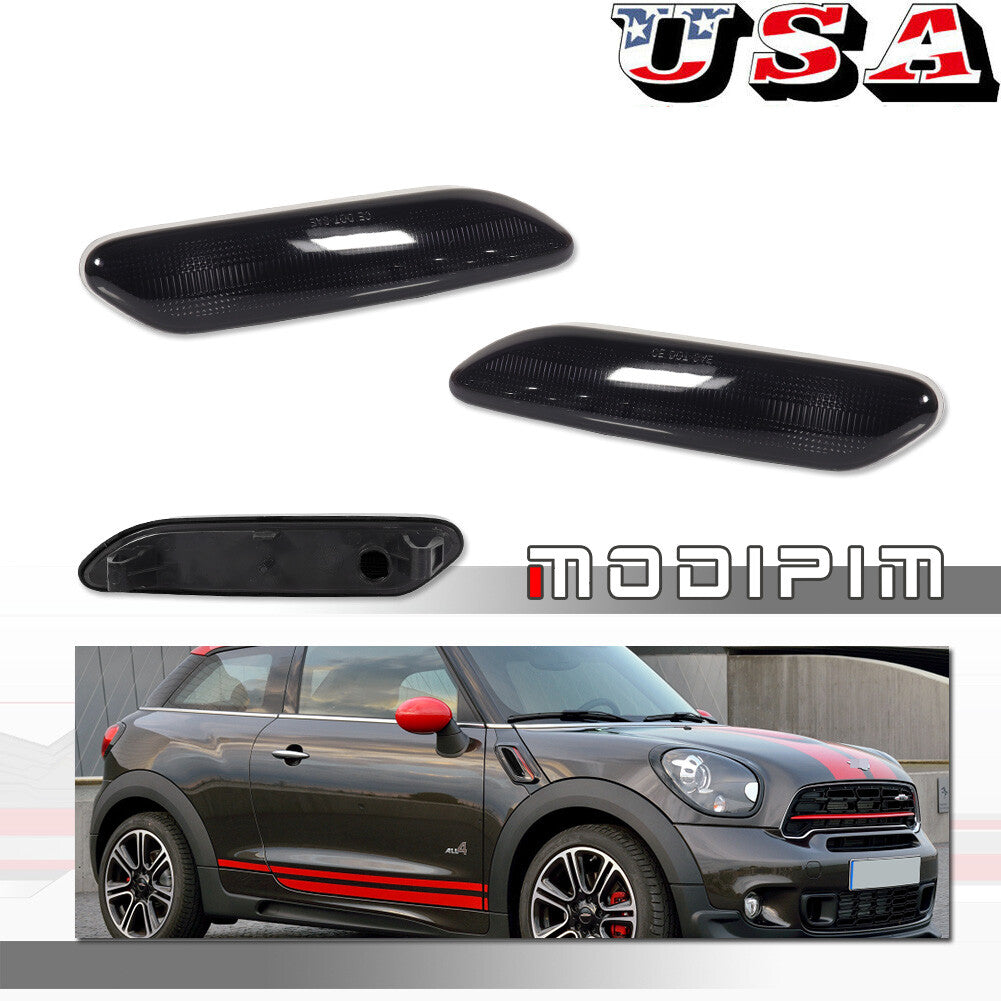 Suitable for Mini Cooper Countryman 12-17 R60 R61 Smoke Lens Side Marker Light Protector Set - v