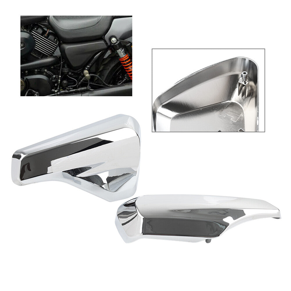 Motorcycle Battery Side Fairing Cover Chrome for Harley Street XG500 750 14-20