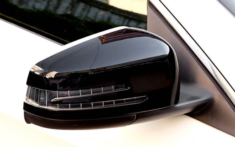 for Benz GLE GLS 2016-2019 Glossy Black ABS Rear View Side Mirror Cover Trim 2x