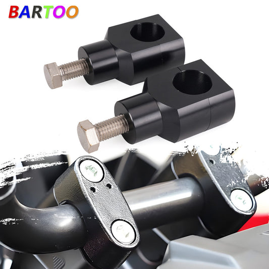 Black Shorty 1Handlebar Risers Clamp for Harley Fatboy Dyna Sportster Touring Q