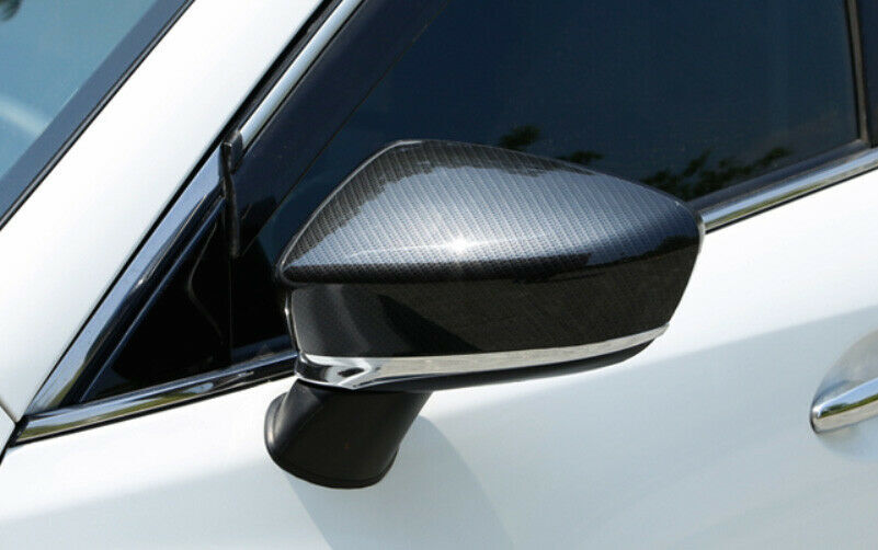 for Mazda 6 Atenza 2020-2021 Carbon Fiber Side Door Mirror Molding Cover Trim 2P