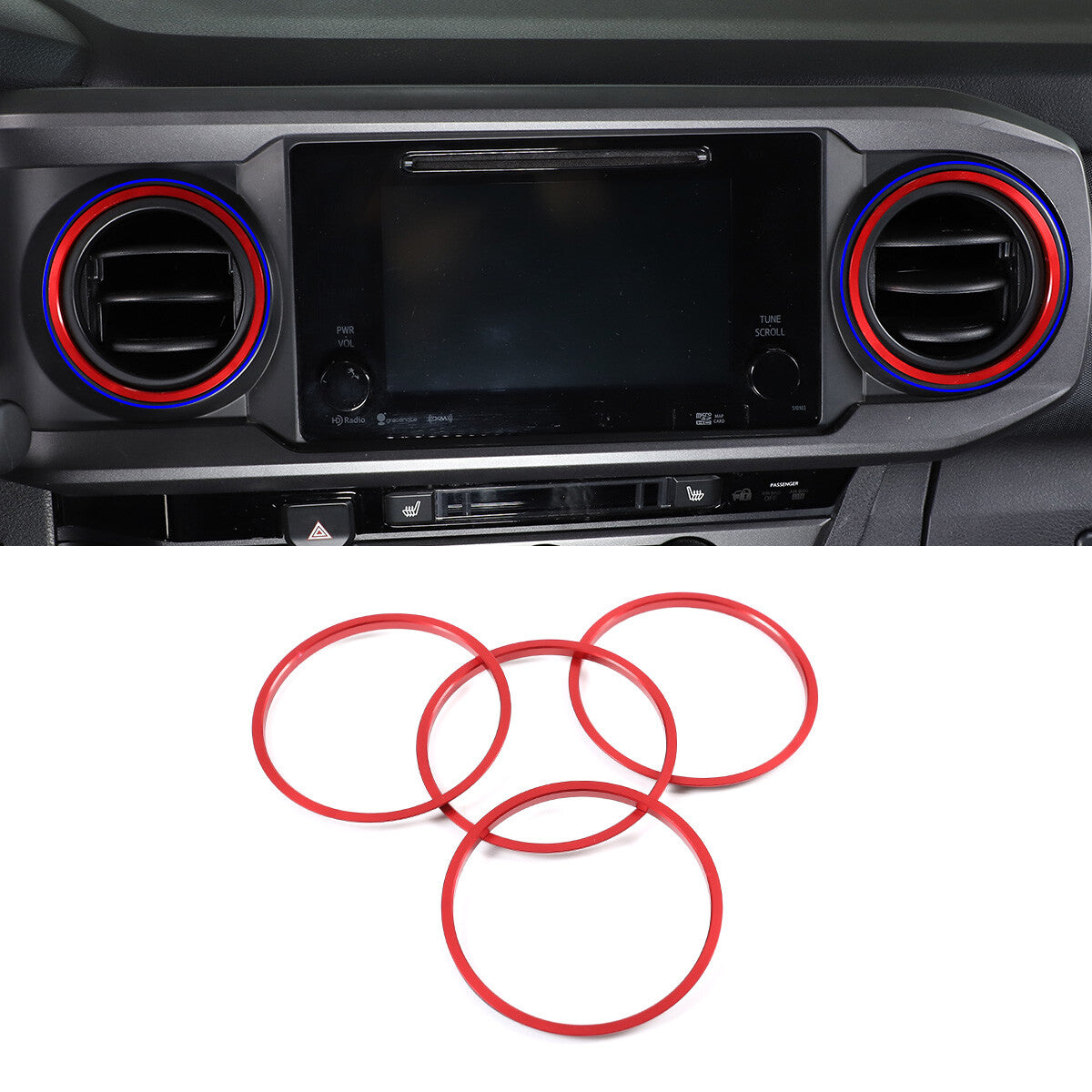 Black alloy rear window honeycomb decorative panel panel suitable for FJ Cruiser 07-21- v