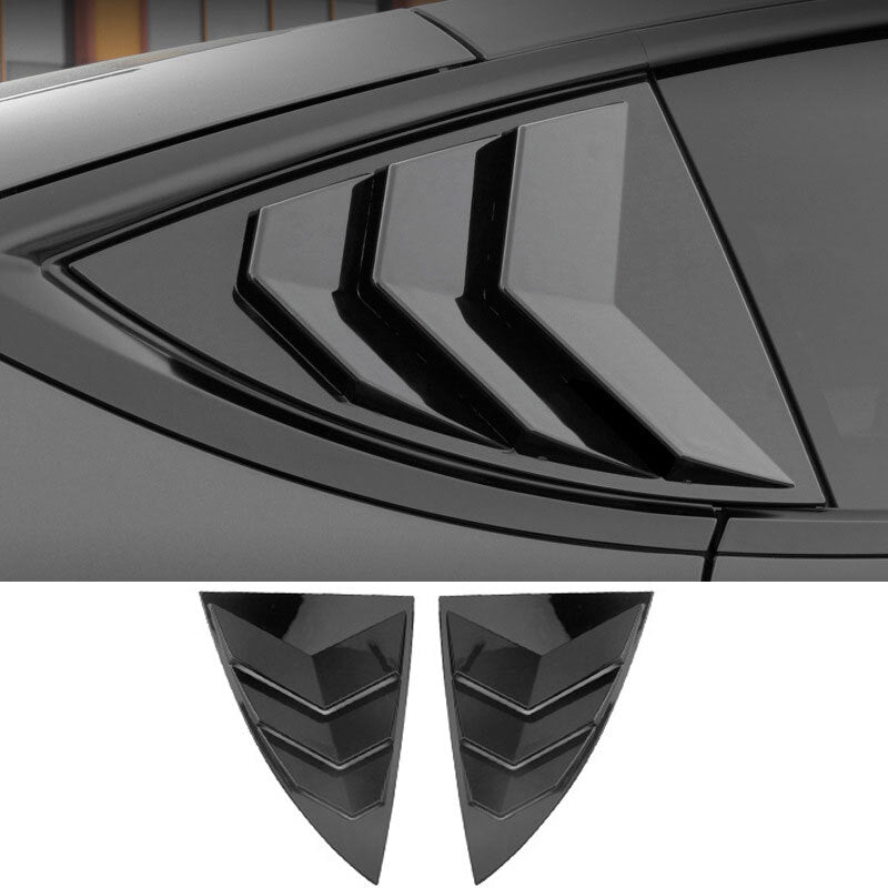 Glossy Black Rear Side Ventilation Window Shutter Cover for Model Y 19-22 n