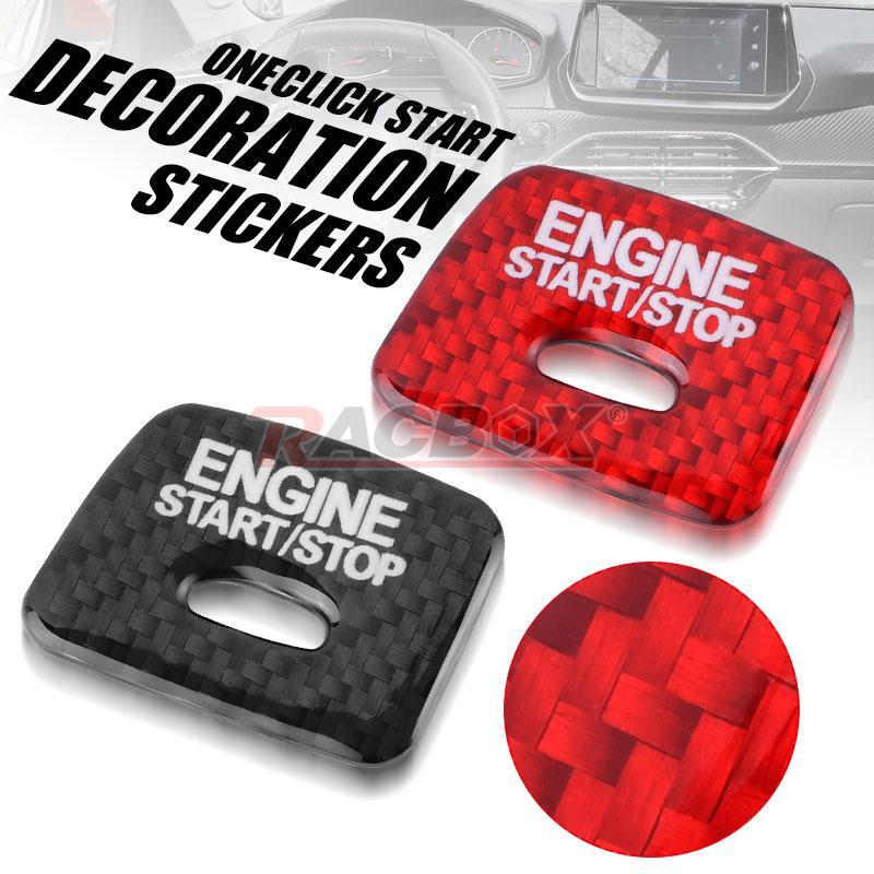 Carbon Fiber Engine Start Stop Push Button Cover for Chevrolet Camaro 16-19