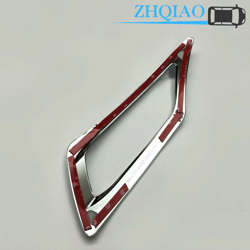 Pair Chrome Rear Bumper Fog Light Lamp Cover Trim Fits for Toyota RAV4 2013 2014 201