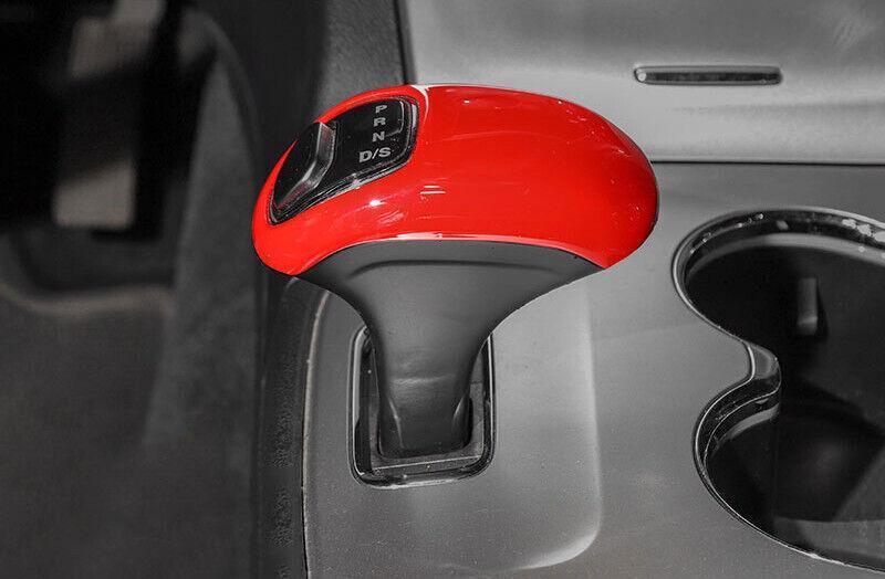 for Jeep Grand Cherokee 2014-2015 Bright Red Gear Shift Knob Shifter Lever Trim