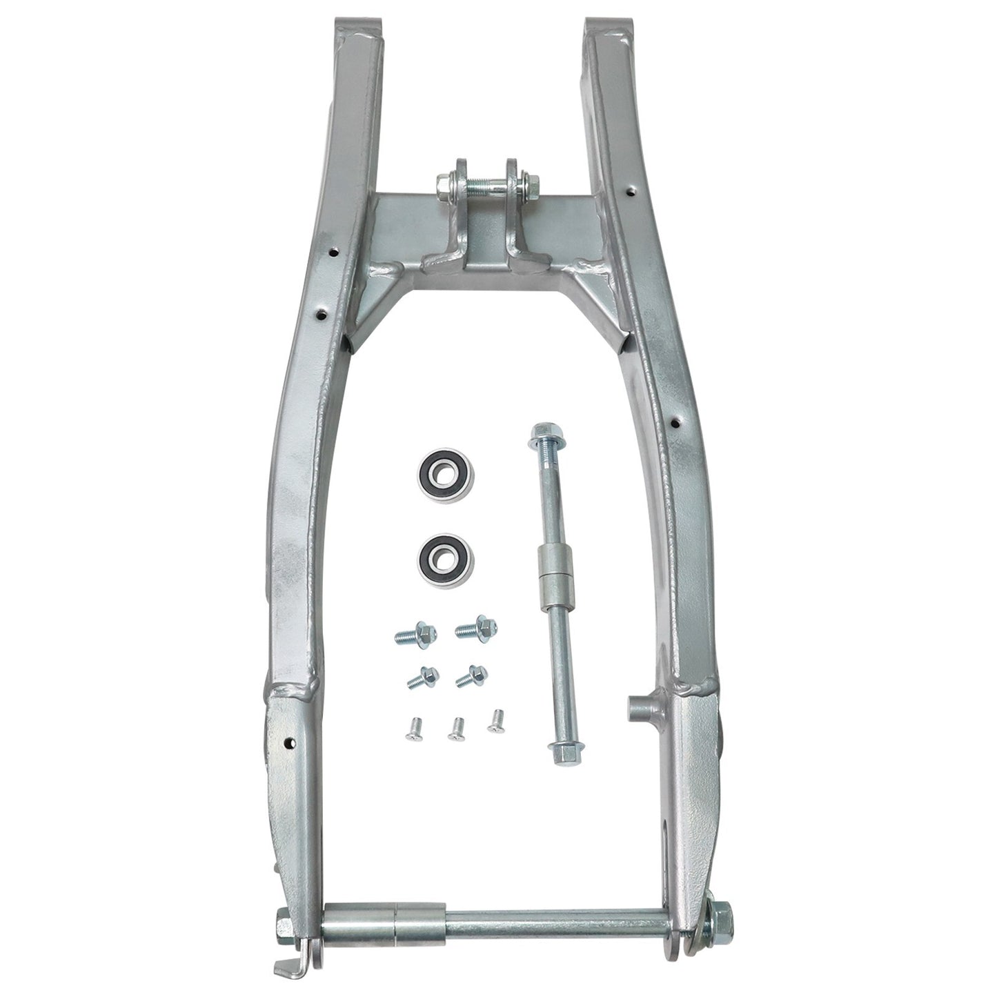 The rear swingarm is suitable for 14-inch and 16-inch wheels, 15mm Dirt Pit bicycles, and 125cc, 150cc, and 200cc Apollo SSR-.
