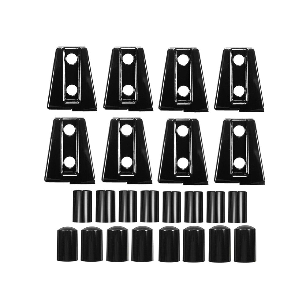 24Pcs Hood  Door Hinge Cover Black Plastic For 2007-2018 for Wrangler JK 4 Doors
