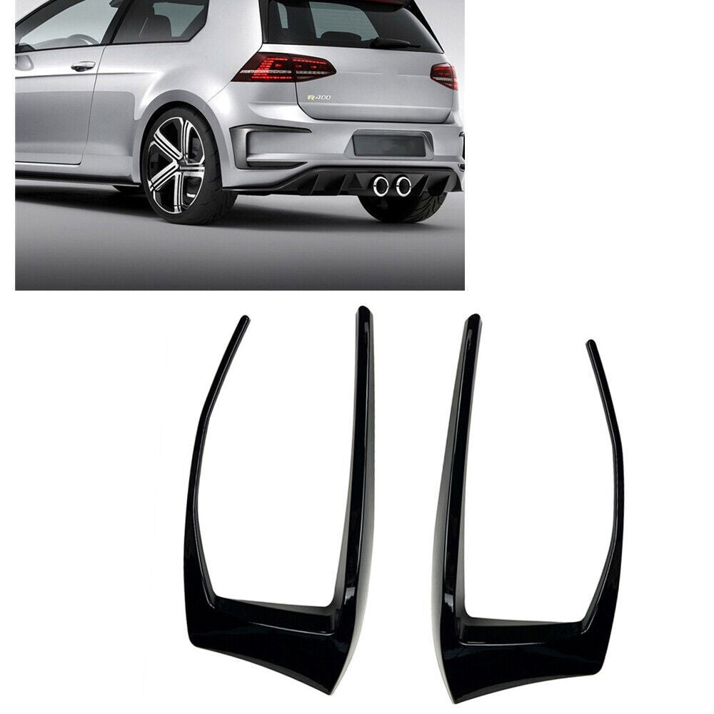 For 2013-2015 for VW for Golf 7 GTI R GTD Mk7 Black Rear Bumper Spoiler Fog Light Trim n