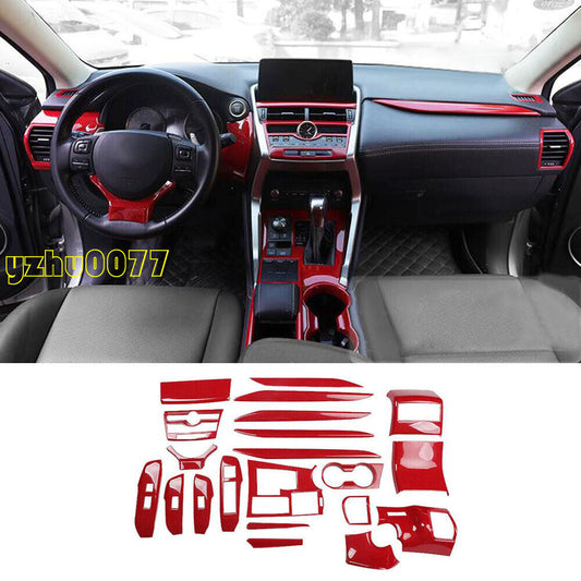 21P Red Carbon Fiber Car Interior Kit Cover Trim for Lexus NX200t 300h 2015-2021