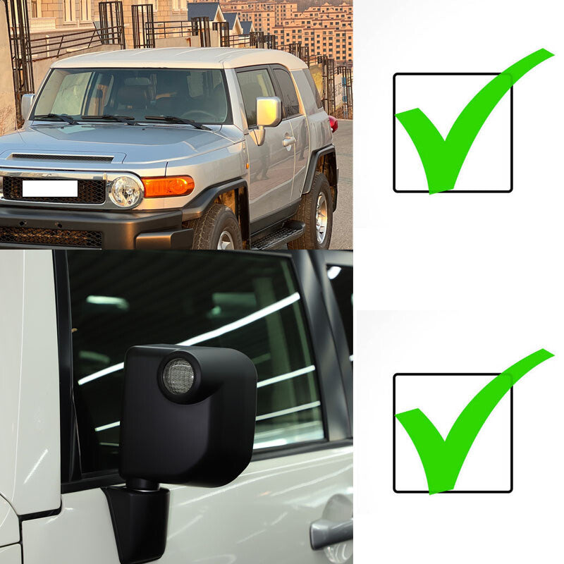 Matte black door handle and mirror cap trim set for FJ Cruiser 2007-21