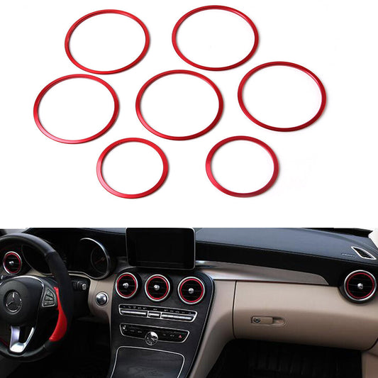 7-piece air conditioning cover decoration set suitable for Mercedes-Benz C-Class, Glc-Class, W205, X253