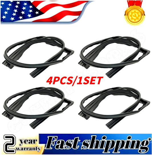 4-piece set of door glass access channel weather window seals suitable for Honda for Civic 2006-2011 4-door models.