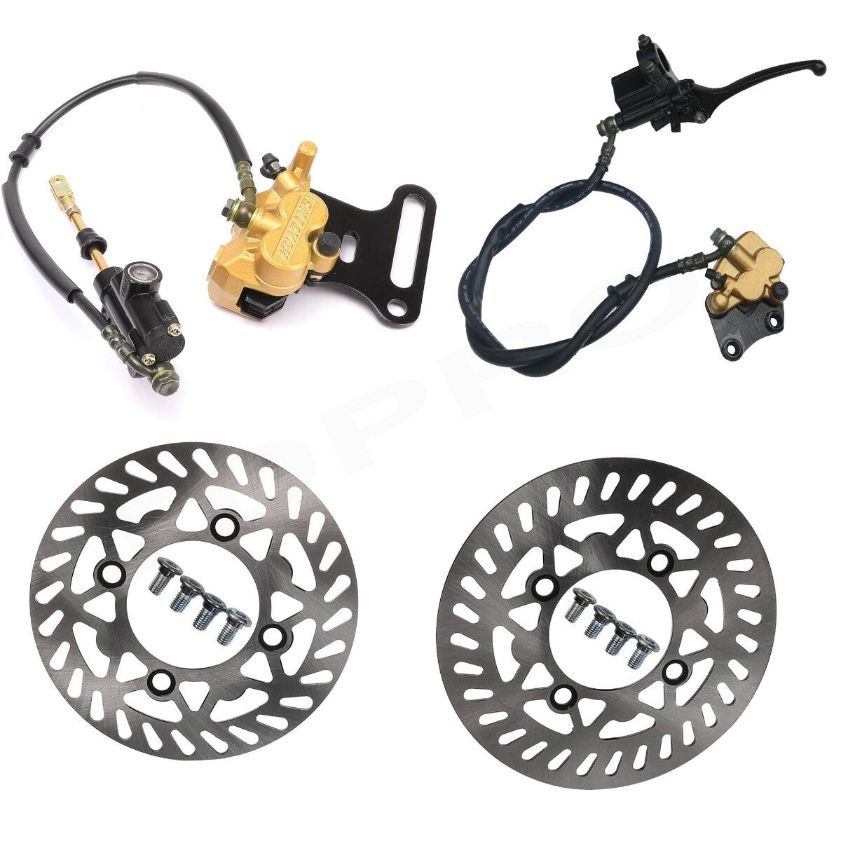Front and rear brake calipers, cylinder rotor, off-road bicycle cooler, 110/125cc/140cc