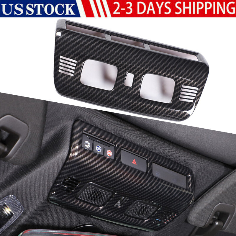 Carbon fiber ABS roof reading light control cover trim for Corvette C8 2020 - 2023 n
