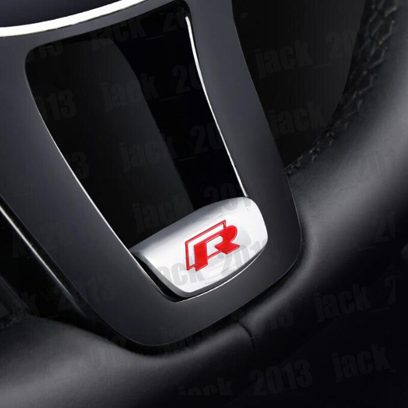 Steel R Steering Wheel Sequin Cover Trim for Volkswagen for VW for Passat 2016-2024