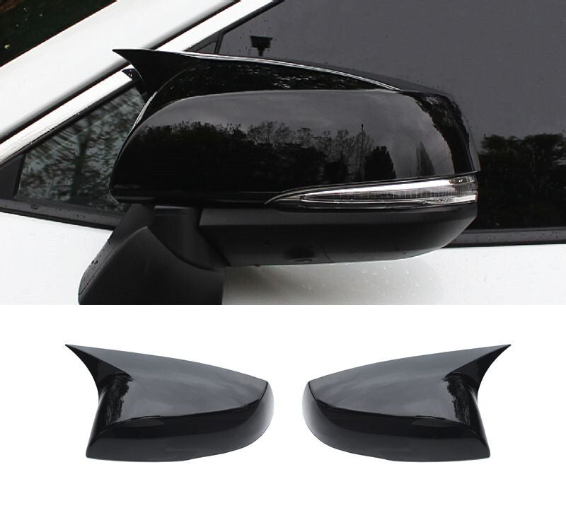 For 2019-2024 RAV4 ABS Black Ox Horn Rear View Side Mirror Trim Cover B n