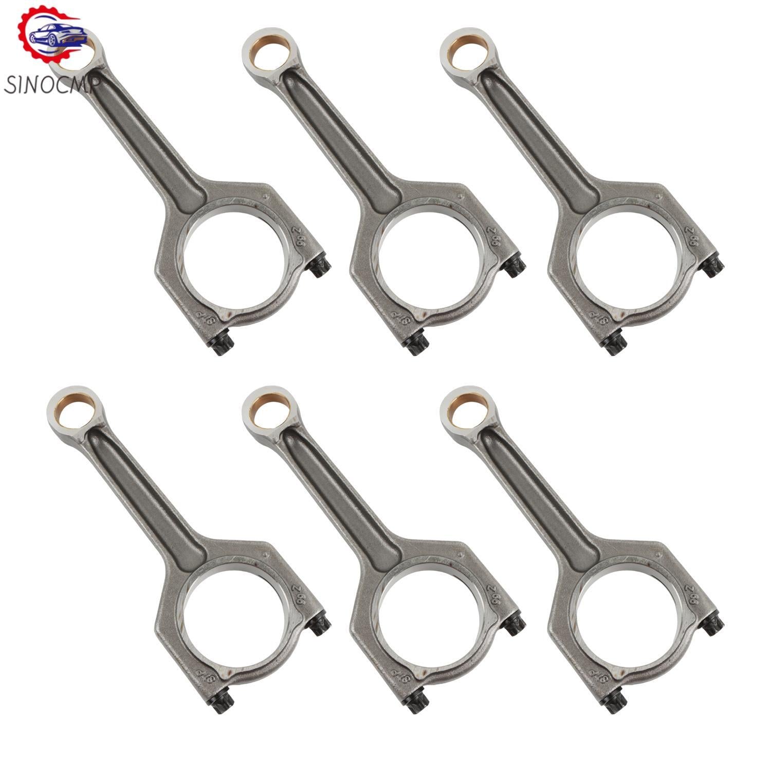 6pcs Connecting Rod for BMW F30 F10 35i 40i M2 M3 M4 3.0L Turbo L6 S55 N55