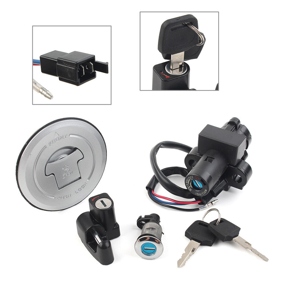 Fit for Honda CBR250 Hornet 250 98-02 Fuel Gas Tank Cap Ignition Switch Lock Key Set