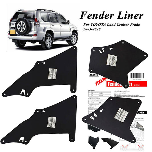 4PC Splash Guards Fender Inner Seals w/Clips for Toyota for Land Cruiser Prado 03-20 Q
