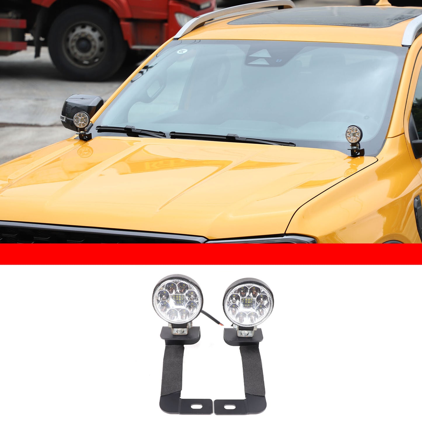 Low Profile LED Lighting Canopy Trench Mount Bracket for 2023-2024 Ranger n