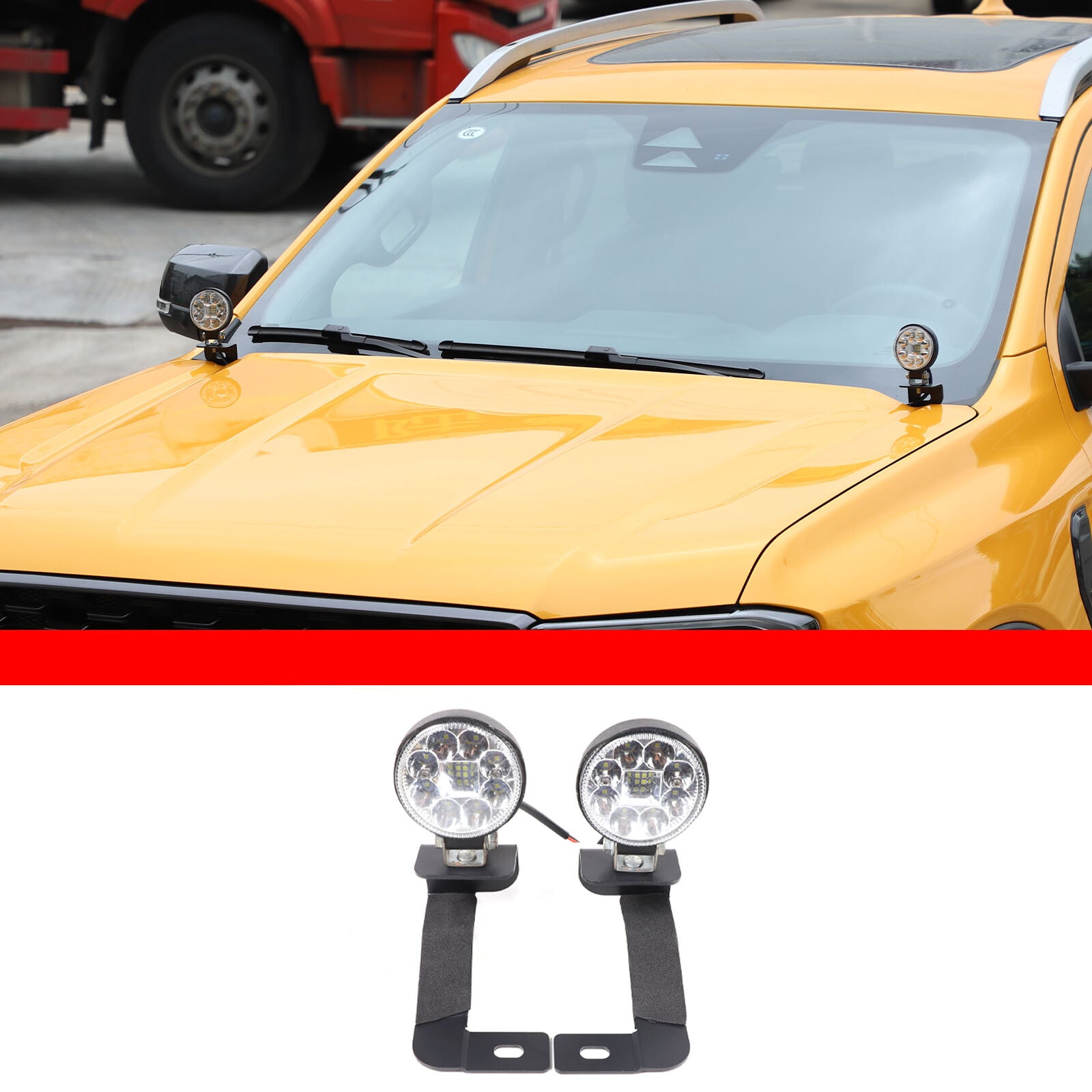 Low Profile LED Lighting Canopy Trench Mount Bracket for 2023-2024 Ranger n