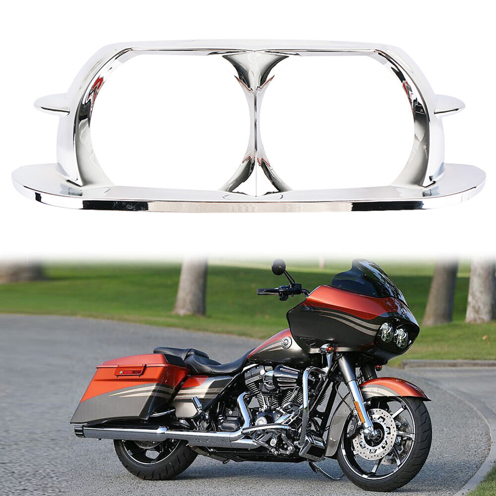 Headlight trim ring with chrome bezel suitable for Harley Road Glide CVO 2015 - 2019