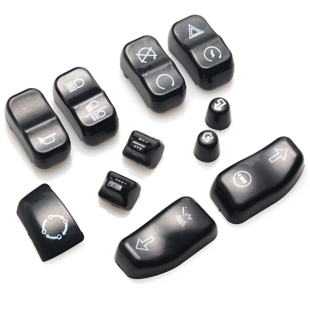 11-Piece Manual Switch Button Cover Kit for Harley-Davidson 2014-2023 n