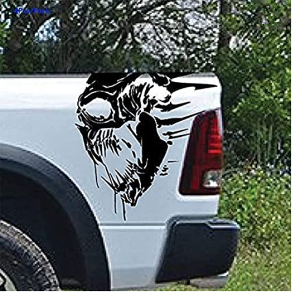 2Pcs Skull Decals Sticker For Car Truck Pickup Trunk Bed Tailgate Accessories