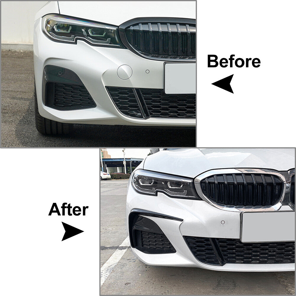Front Fog Lamp Frame Decoration Trim for BMW 3 Series G20 2019-2022
