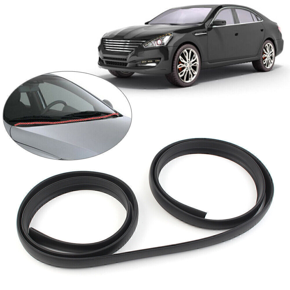 1.7M BLK Seal Under Front Windshield Panel Sealed Trim Moulding Strip Rubber