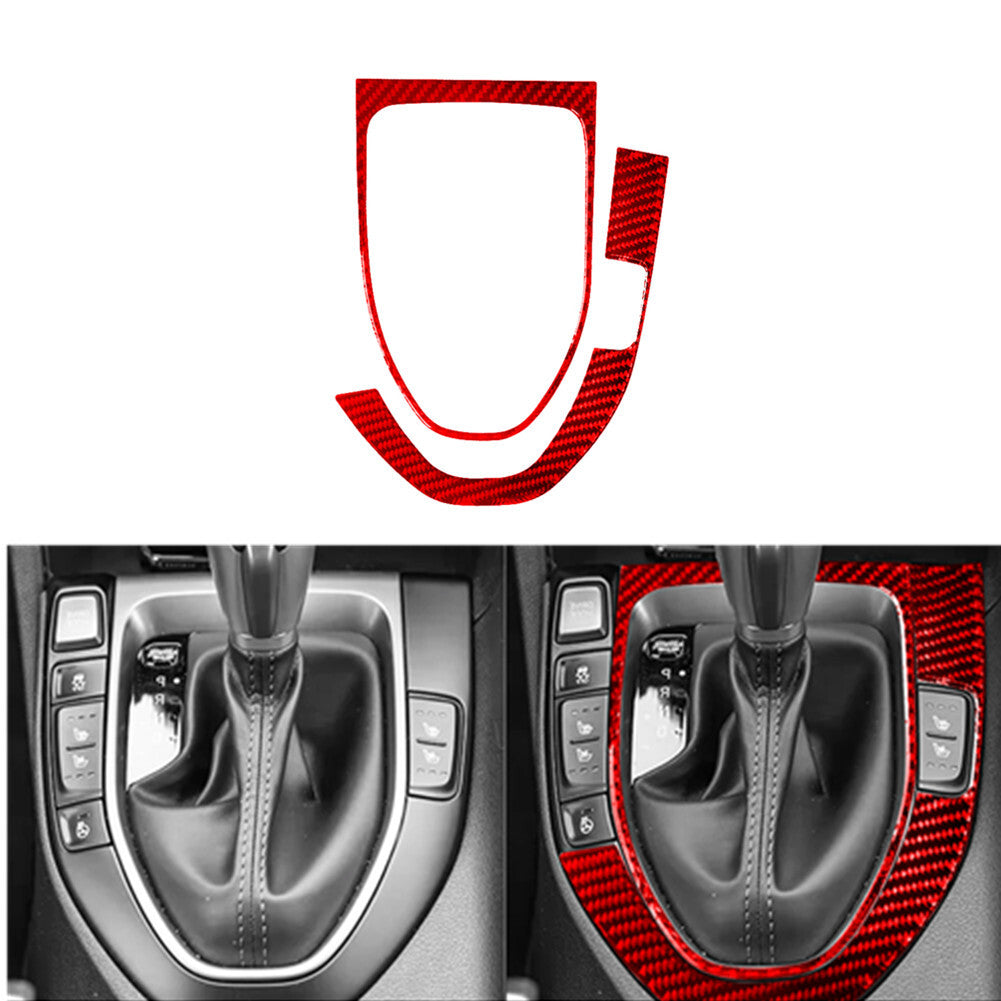 Red Carbon Fiber Navigation Cover Trim for Subaru Outback Legacy 2015-2017 TypeA v