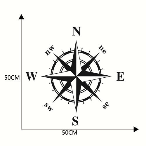Vinyl Decal Nautical Star Compass DIY Graphics Sticker For Car Truck Accessory