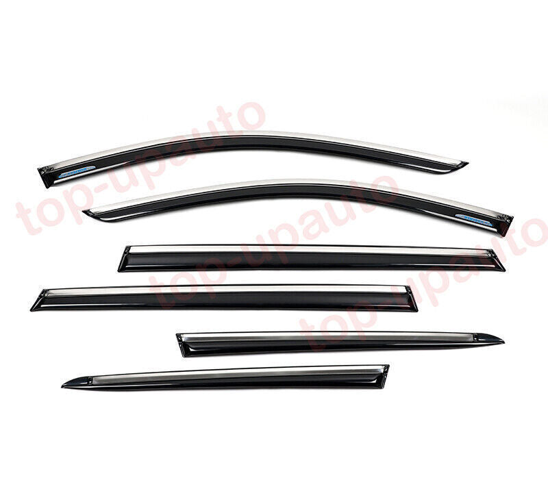 23-24 for Lincoln Aviator Chrome black Window Visor Vent Shades Sun Rain 6PCS B n