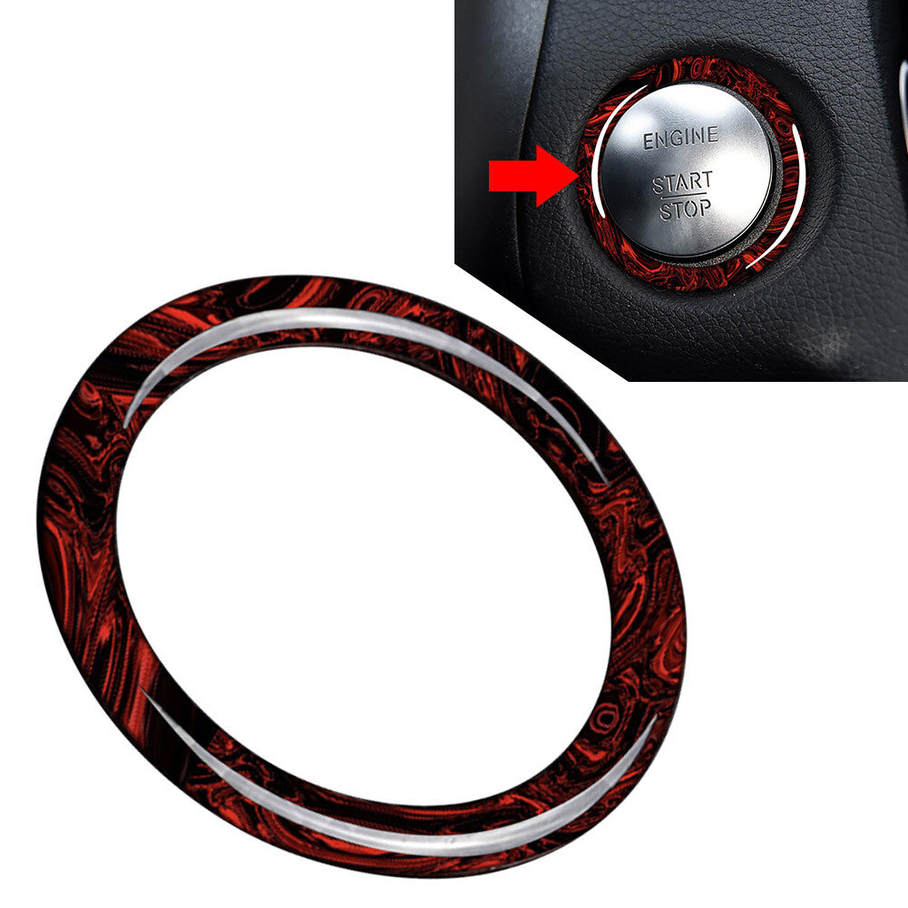 Engine Push Start Button Ring for Benz A B C GLC CLA Class W176 W246 W205 X253 Q
