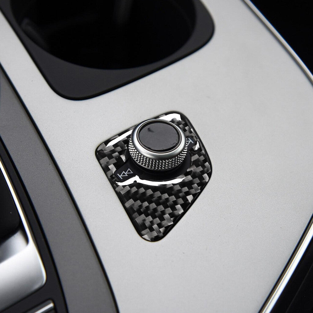 2X Carbon Fiber Front Door Control Cover Trim For Hilux 2015-21 Type A v