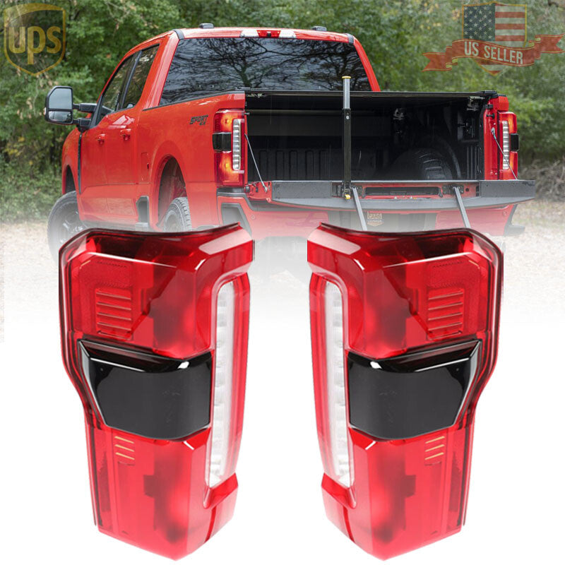 for Ford Super Duty 2023-2024 Left Right Side LED Tail Lamp Light Assembly Set