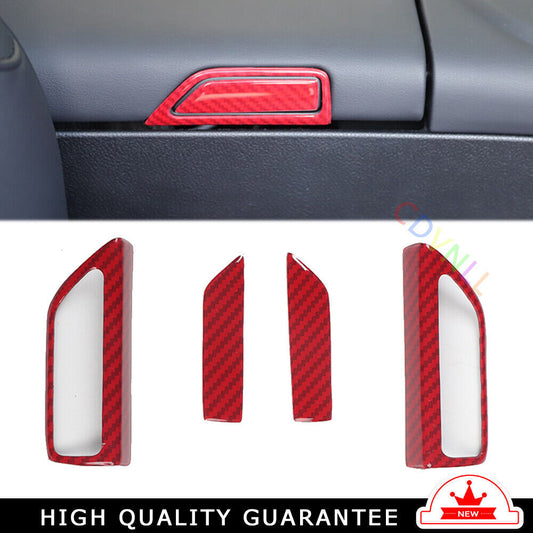 Middle Console Armrest Box Cover Trim Fit for Lexus for ES 2018-21 Red Carbon Fiber