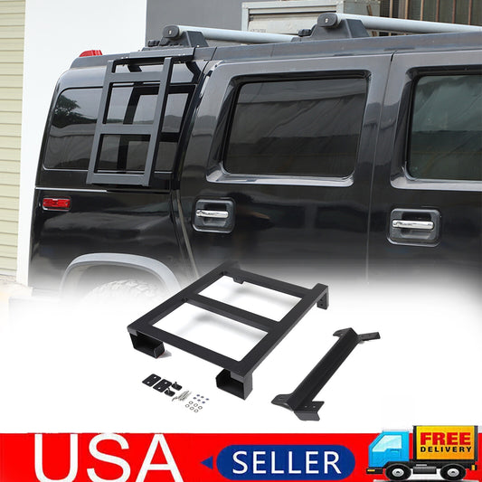 Extended climbing stairs on the right rear window are suitable for Hummer H2 2003-2009 .