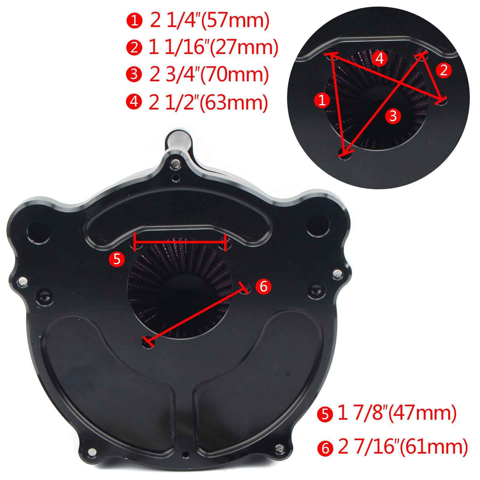 Turbine Intake Air Cleaner Filter System for Harley Dyna Softal Road Glide