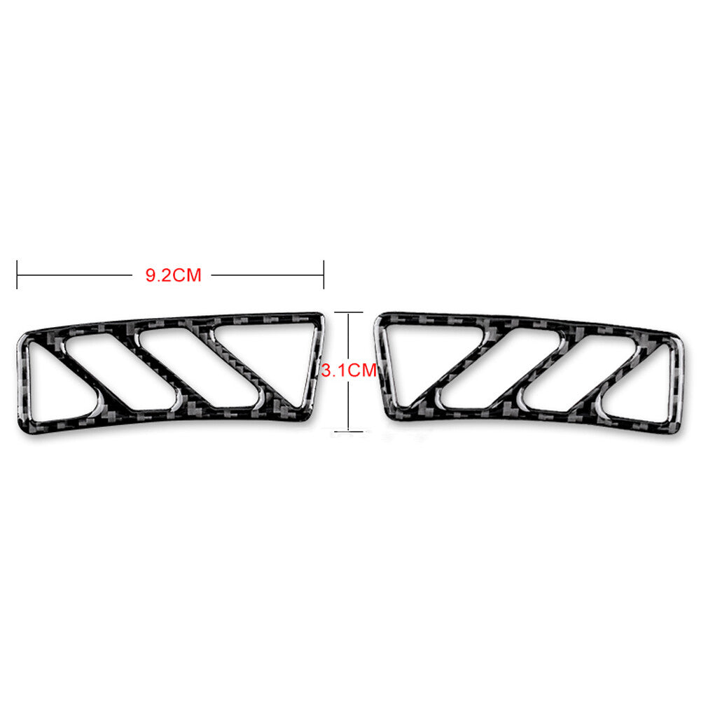 2Pcs Carbon Fiber Concole Air Vent Outlet Trim for Chevrolet Camaro 2010-2015