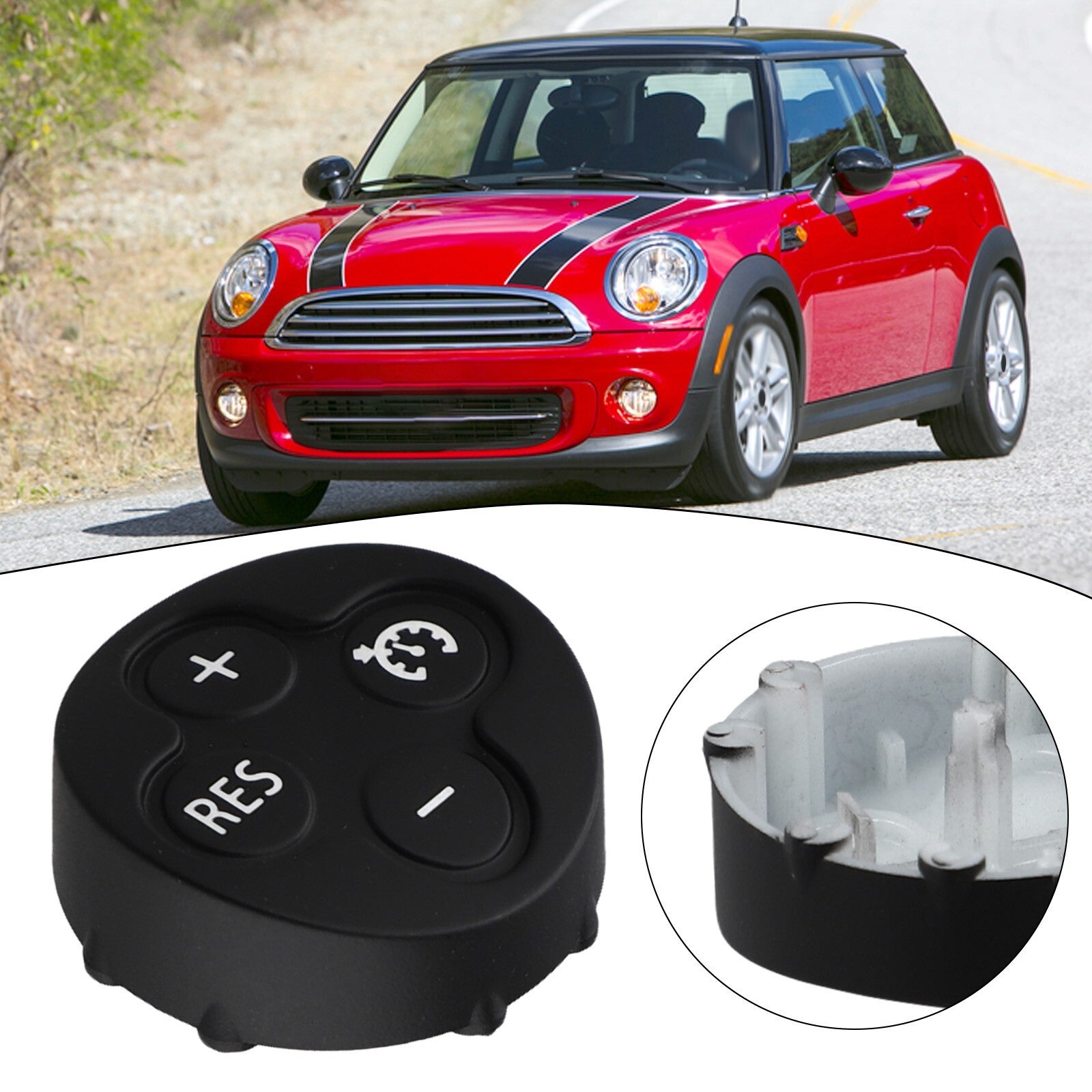 1pc Steering Wheel Switch Control Button Cover for MINI For Cooper R55 R56 07-14