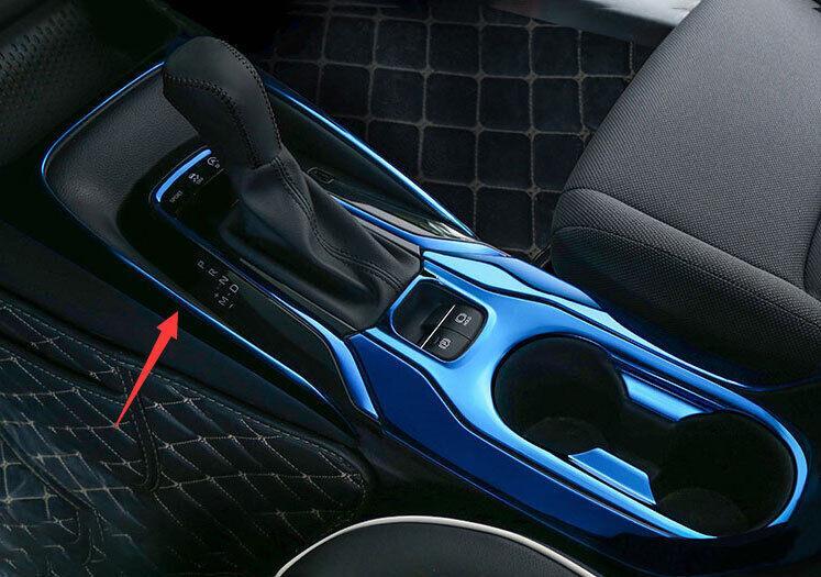 Car For 2019-22 for Toyota for Corolla Blue Steel Central Console Gear Shift Panel Trim