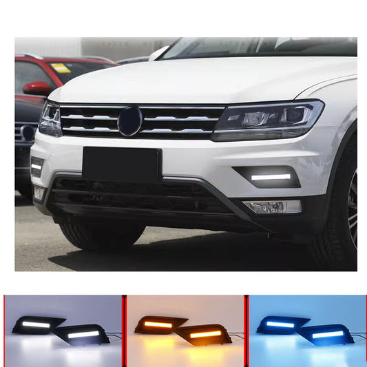 For 2019-2021 for VW for Tiguan LED Daytime Running Light DRL Fog Lamp Turn Signals 2PCS n