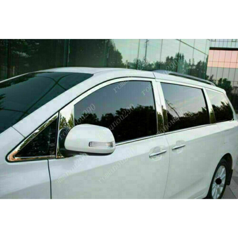 26P for Toyota for Sienna 2011-2020 Chrome Car Window StripsPillar Post Cover Trim