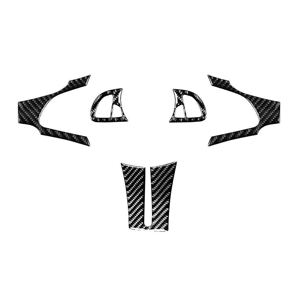 5Pcs Carbon Fiber Steering Wheel Kit Cover Trim Set Fit for BMW Z4 E85 2003-2008